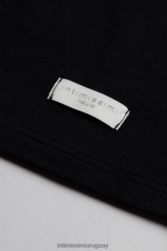 camiseta sin mangas de algodón natural con hombros anchos Intimissimi mujer 019-negro V806B81486 vestir