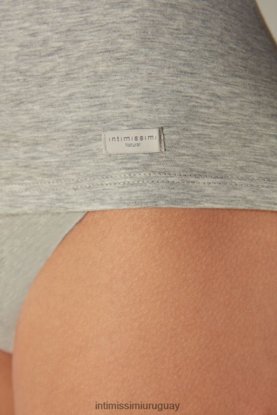 camiseta sin mangas de algodón natural con hombros anchos Intimissimi mujer 031-mezcla gris claro V806B81484 vestir