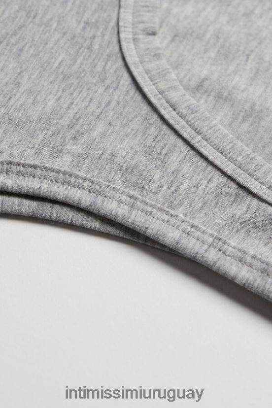 camiseta sin mangas de algodón natural con hombros anchos Intimissimi mujer 031-mezcla gris claro V806B81484 vestir