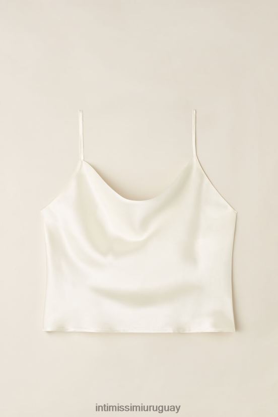 camisola corta de seda Intimissimi mujer 2127-blanco polvo V806B81319 vestir
