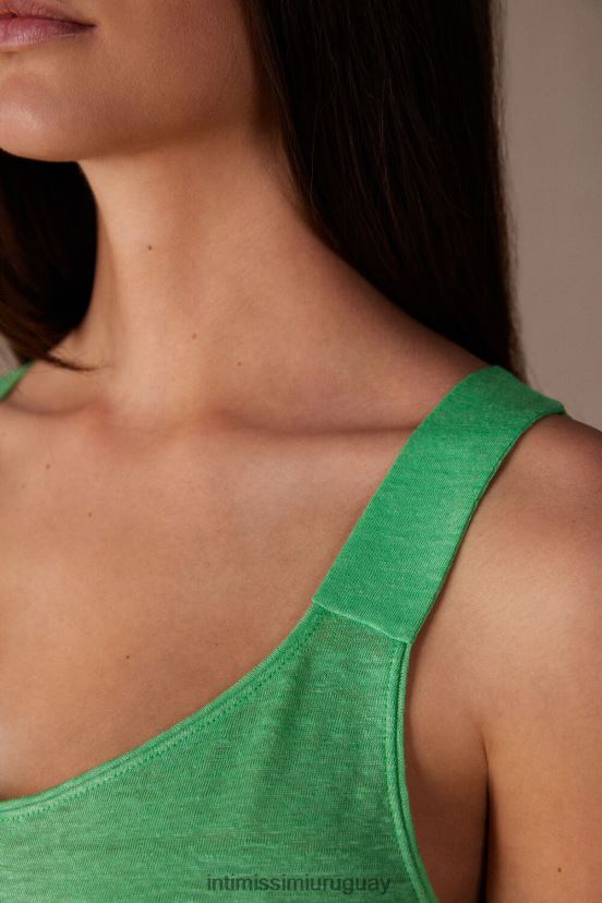 camisola de lino Intimissimi mujer 218j-manzana menta V806B81307 vestir