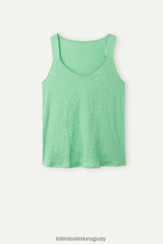 camisola de lino Intimissimi mujer 218j-manzana menta V806B81307 vestir