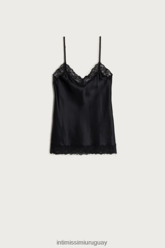 top de encaje y seda Intimissimi mujer 019-negro V806B81478 vestir