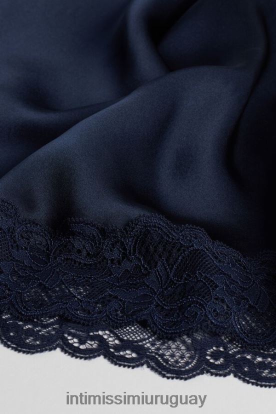 top de encaje y seda Intimissimi mujer 1467-azul intenso V806B81442 vestir