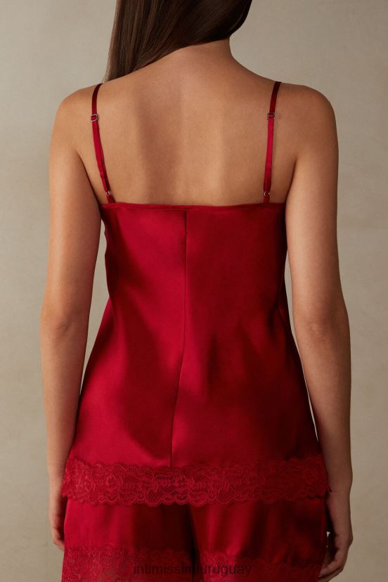 top de encaje y seda Intimissimi mujer 1473-rojo V806B81475 vestir