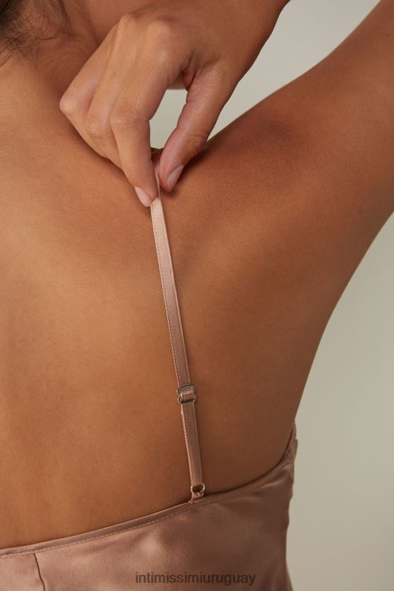 top de encaje y seda Intimissimi mujer 163i-rosa satinado V806B81435 vestir