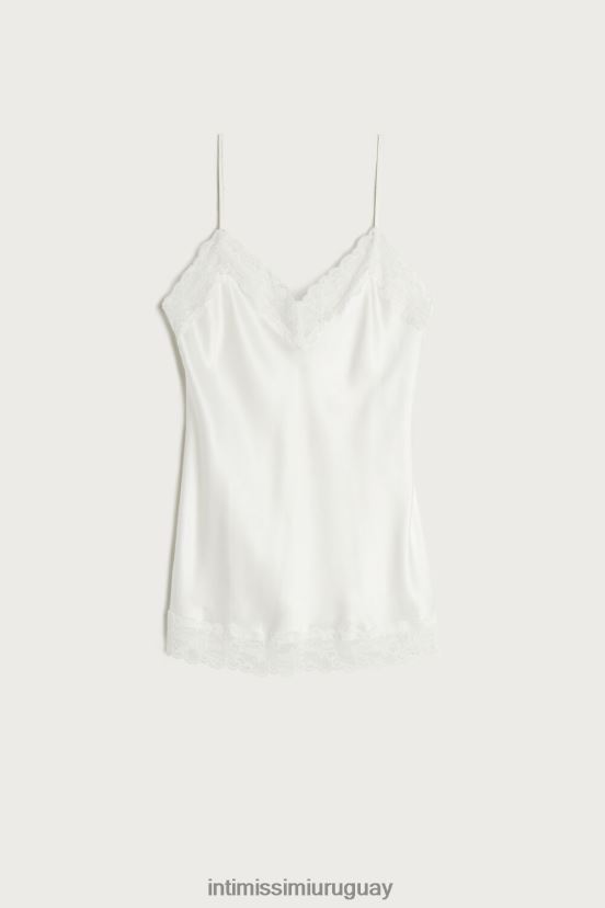 top de encaje y seda Intimissimi mujer 2127-blanco polvo V806B81473 vestir