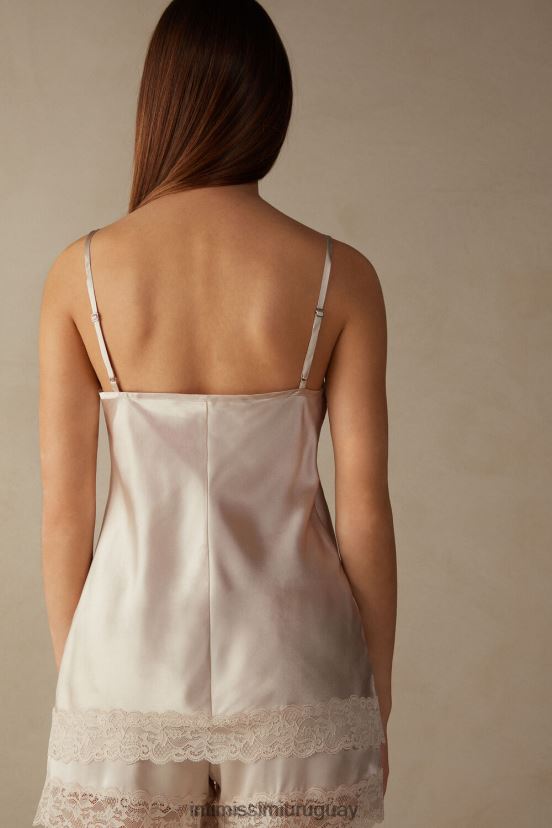 top de encaje y seda Intimissimi mujer 2280-seda rosa V806B81477 vestir