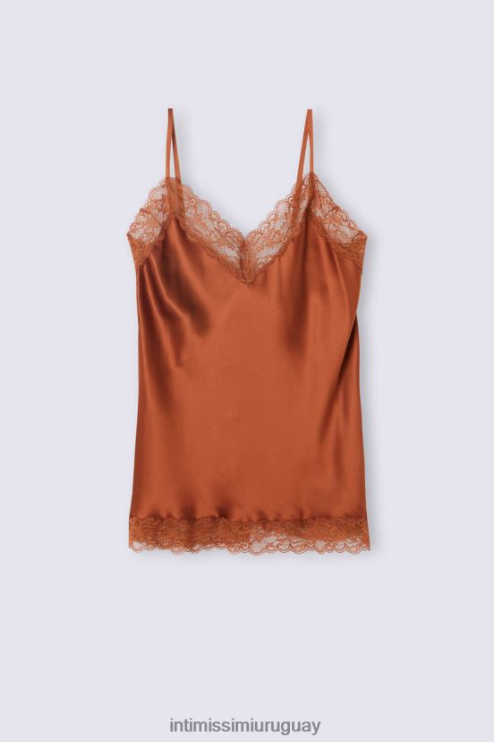 top de encaje y seda Intimissimi mujer 332j-canela ligera V806B81267 vestir