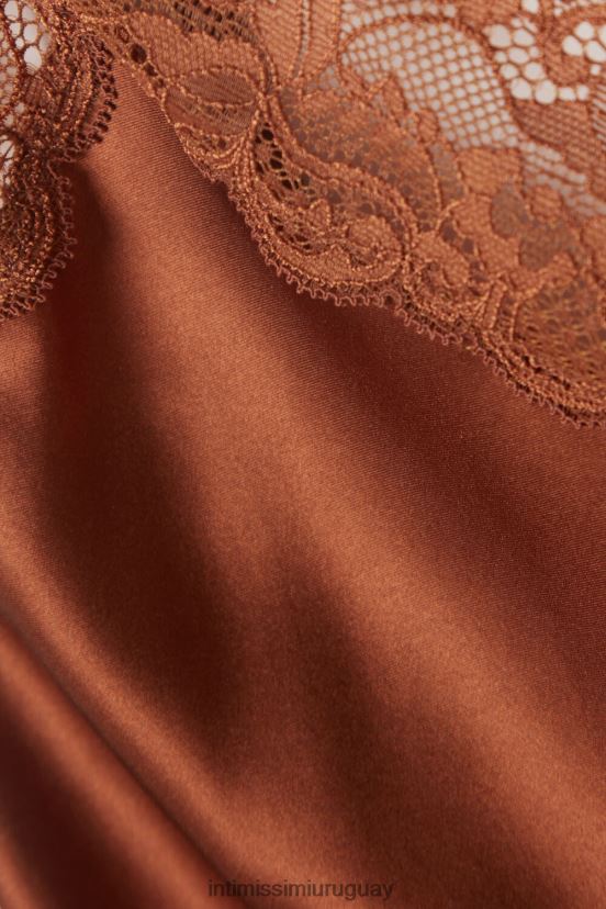 top de encaje y seda Intimissimi mujer 332j-canela ligera V806B81267 vestir