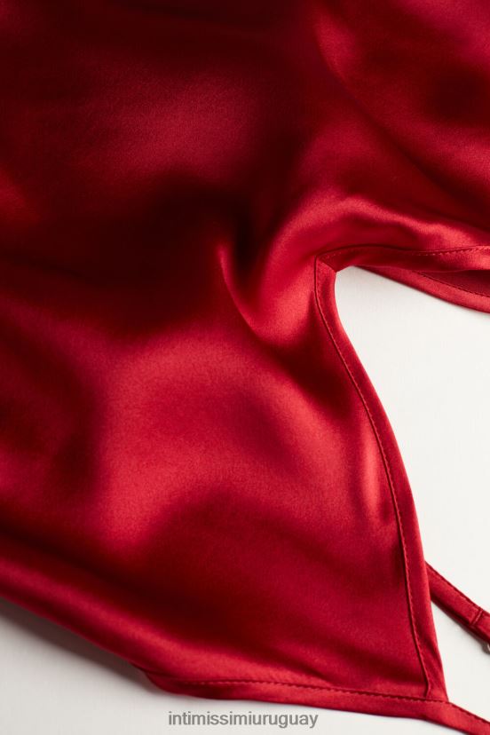 top de satén de seda con escote en pico Intimissimi mujer 1473-rojo V806B81384 vestir