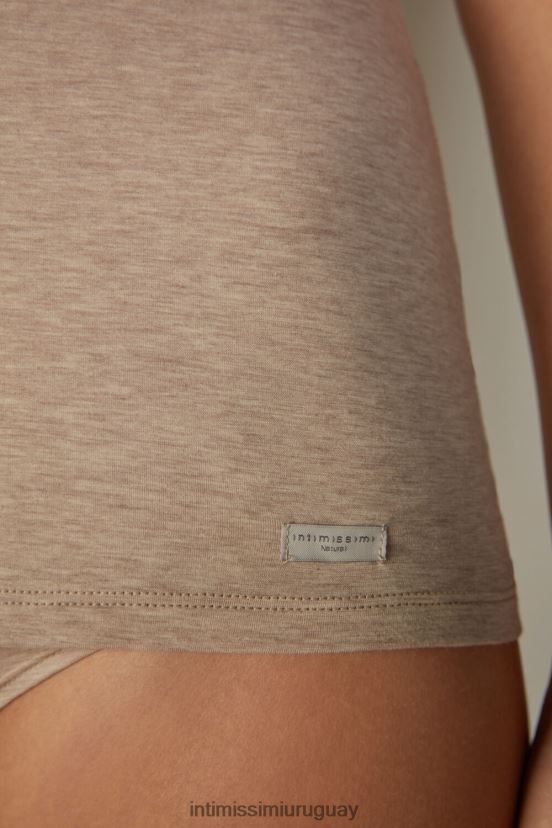 top de tirantes de algodón natural Intimissimi mujer 112i-mezcla natural V806B81441 vestir