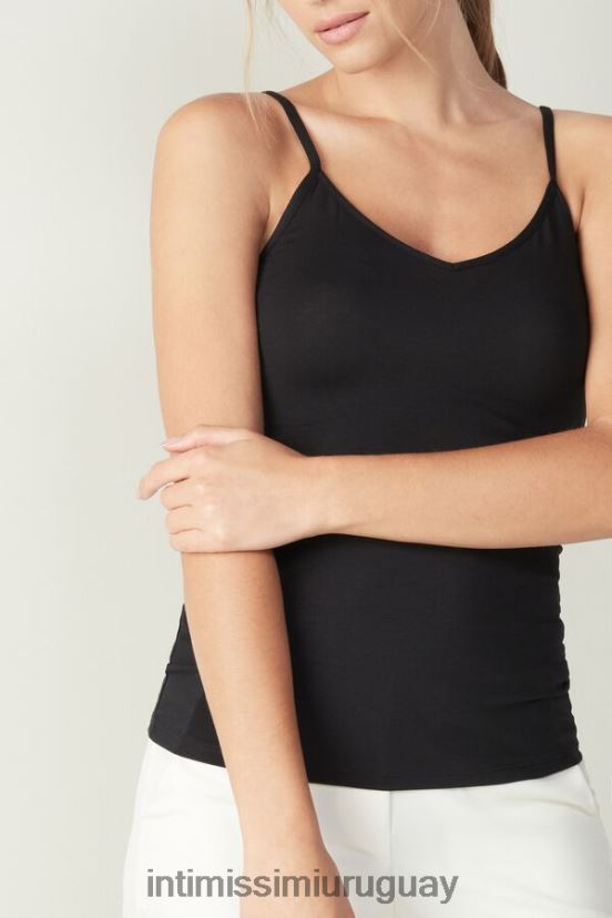 top modal Intimissimi mujer 019-negro V806B81468 vestir