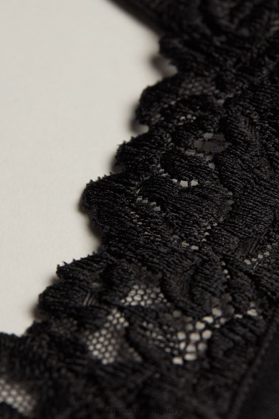 top modal flores bonitas Intimissimi mujer 019-negro V806B81388 vestir