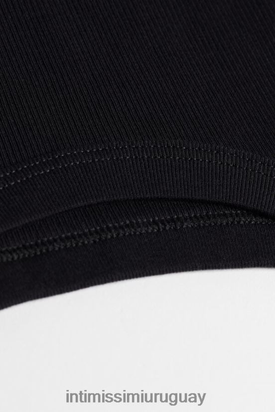 top sin mangas de algodón supima con espalda de nadador Intimissimi mujer 019-negro V806B81461 vestir