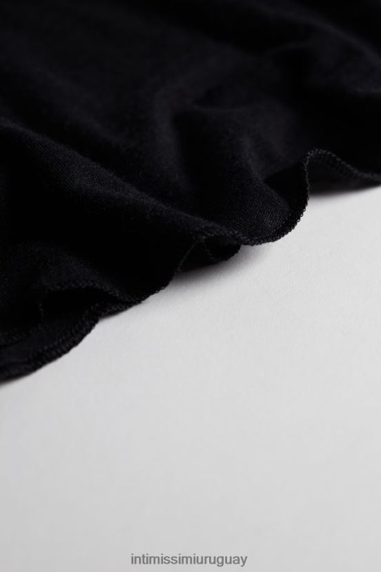 top ultraligero de cachemira y modal con hombros anchos Intimissimi mujer 019-negro V806B81452 vestir