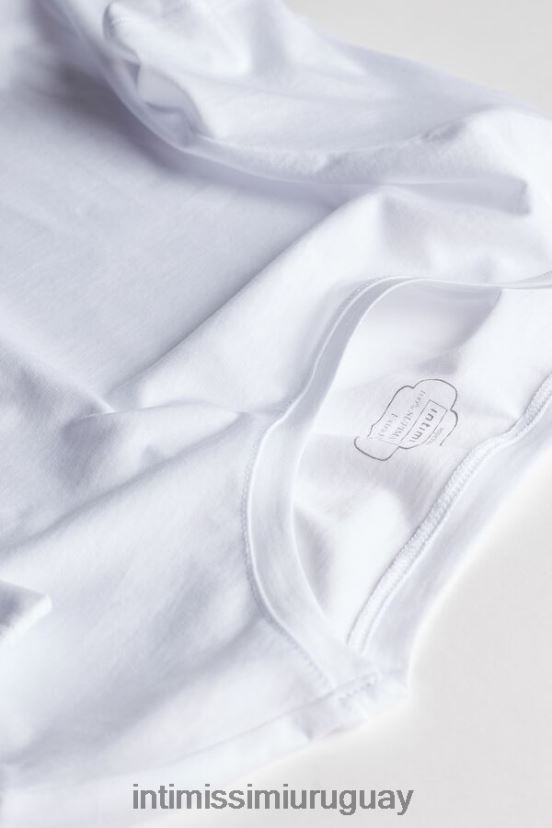 camiseta de manga corta de algodón supima ultrafresco Intimissimi mujer 001-blanco V806B81456 vestir