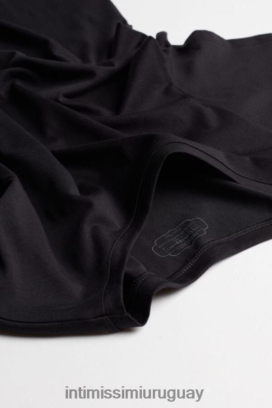 camiseta de manga corta de algodón supima ultrafresco Intimissimi mujer 019-negro V806B81455 vestir