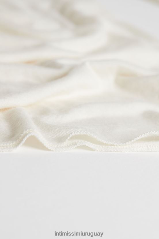 jersey ultraligero de cachemir y modal con cuello barco Intimissimi mujer 231i-vainilla natural V806B81437 vestir