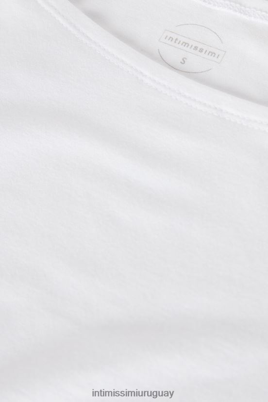 top micromodal de manga larga con cuello barco Intimissimi mujer 7478-blanco leche V806B81357 vestir