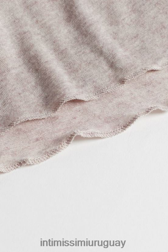 top ultraligero de cachemira y modal con cuello alto Intimissimi mujer 7525-concha beige melange V806B81443 vestir