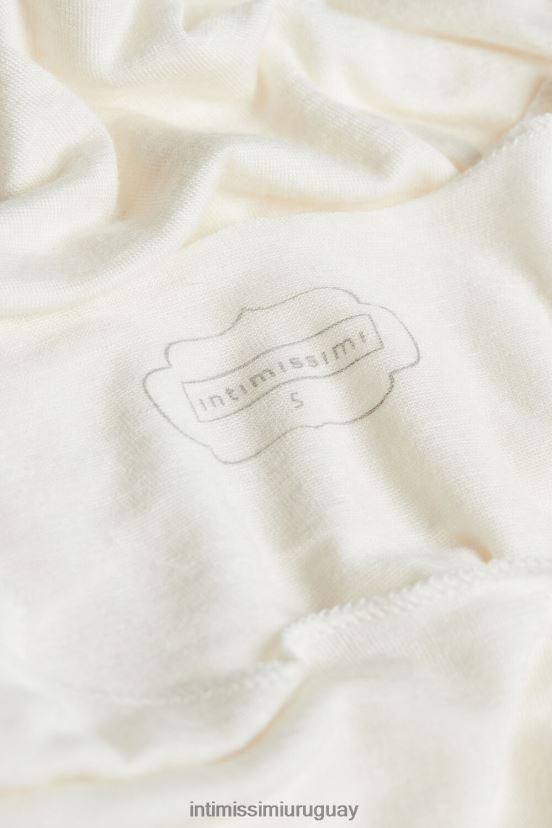 body de manga larga de modal y cachemira Intimissimi mujer 231i-vainilla natural V806B81430 vestir